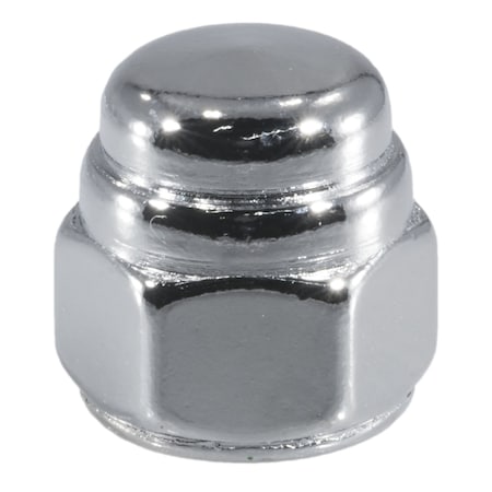 Midwest Fastener Flattened Head Cap Nut, 3/8"-16, Steel, Chrome Plated, 10 PK 30164